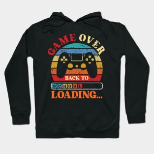 Game Over Back To School First Day Of School Gift For Boy Girl Kids Hoodie